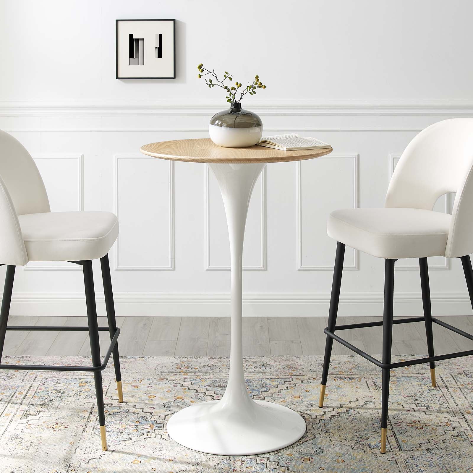 Lippa 28" Round Wood Bar Table by Modway