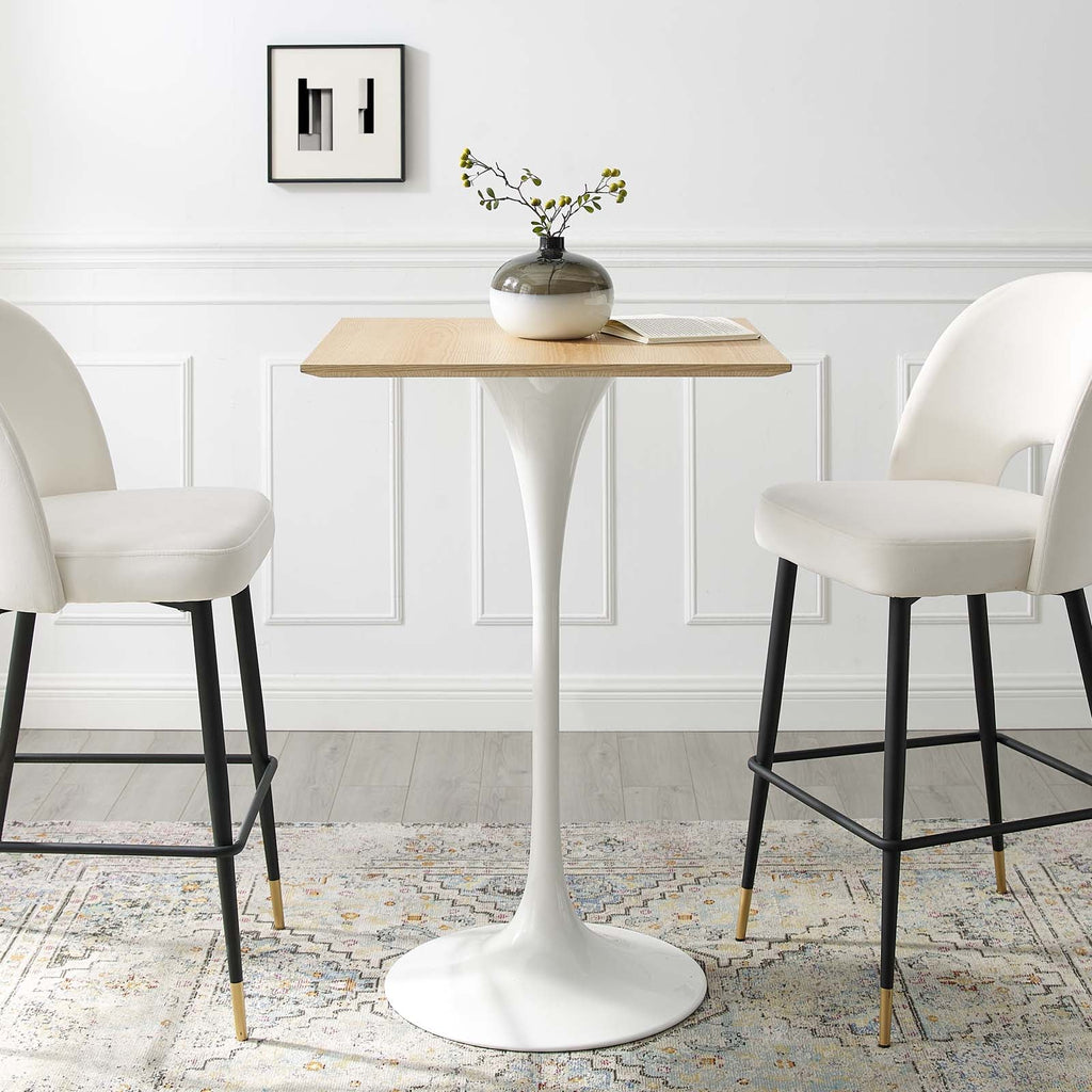 Lippa 28" Square Wood Bar Table by Modway