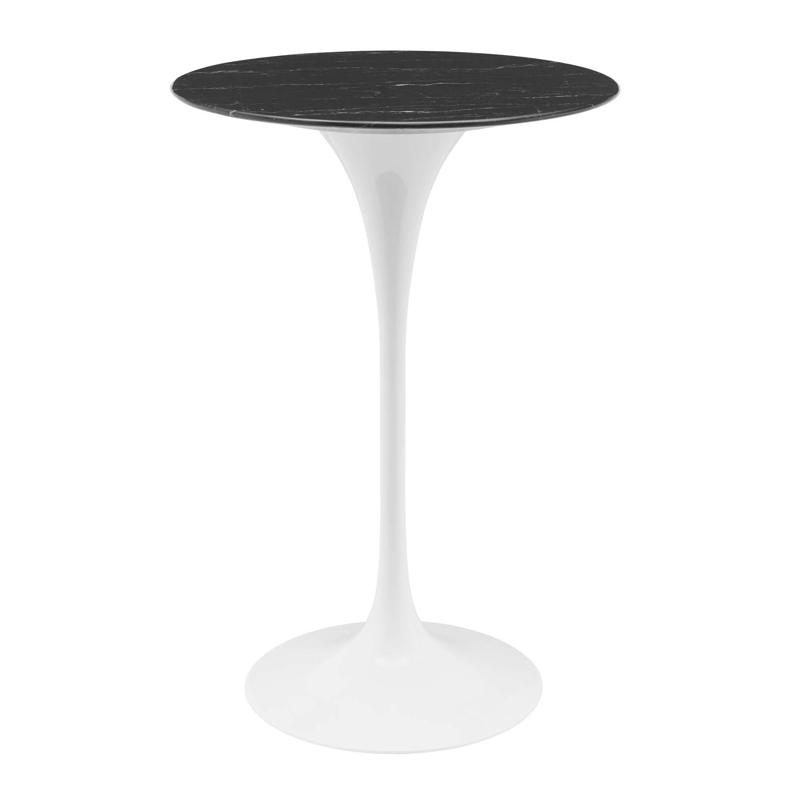 Lippa 28" Round Faux Marble Bar Table by Modway