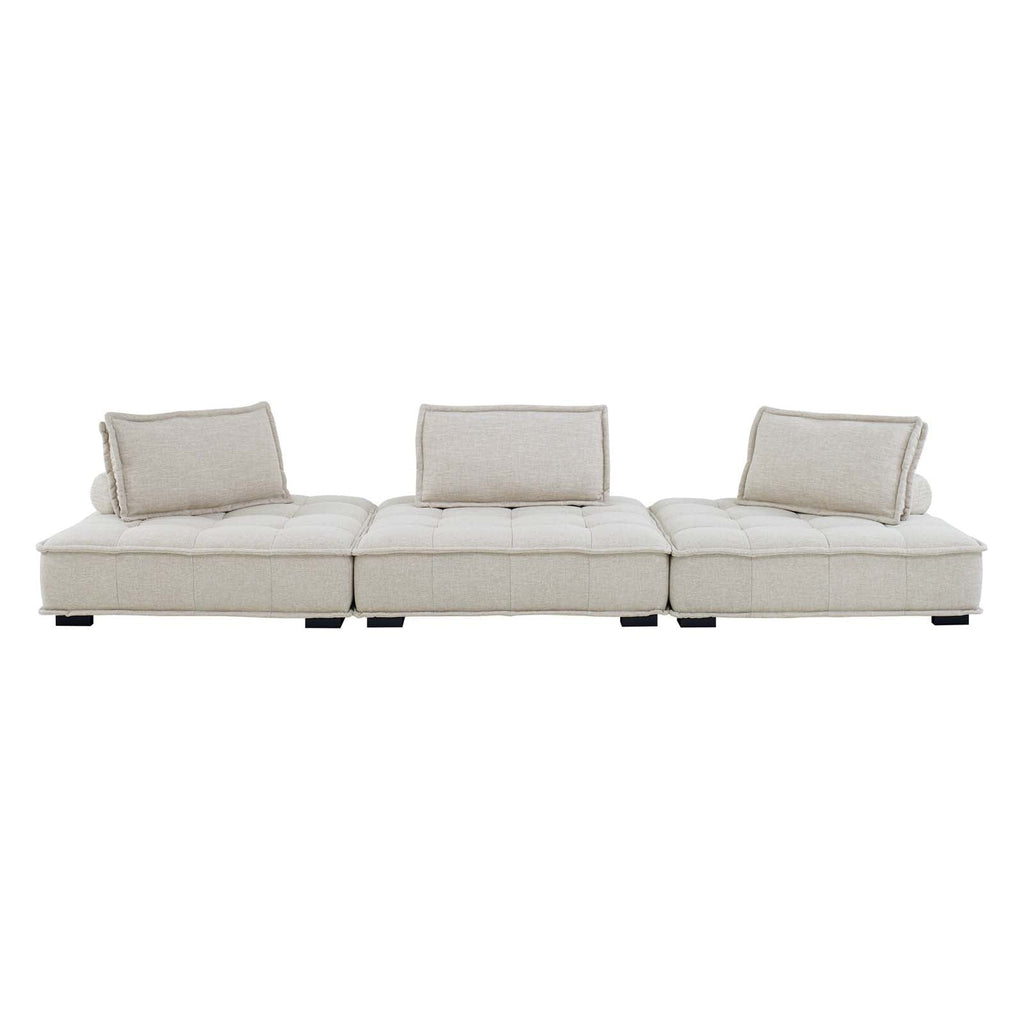 Saunter 3-Piece Tufted Fabric Fabric Sofa by Modway