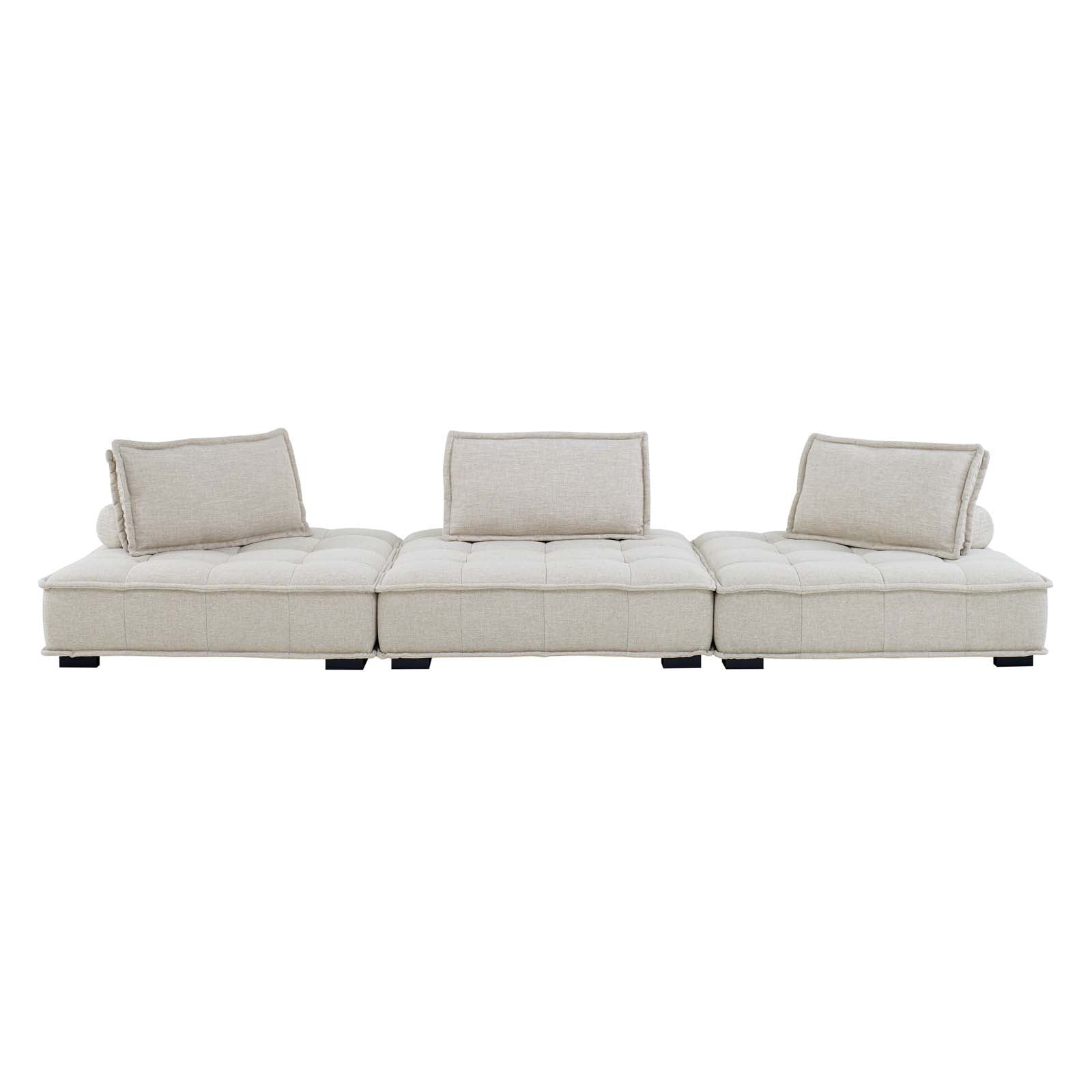 Saunter 3-Piece Tufted Fabric Fabric Sofa by Modway