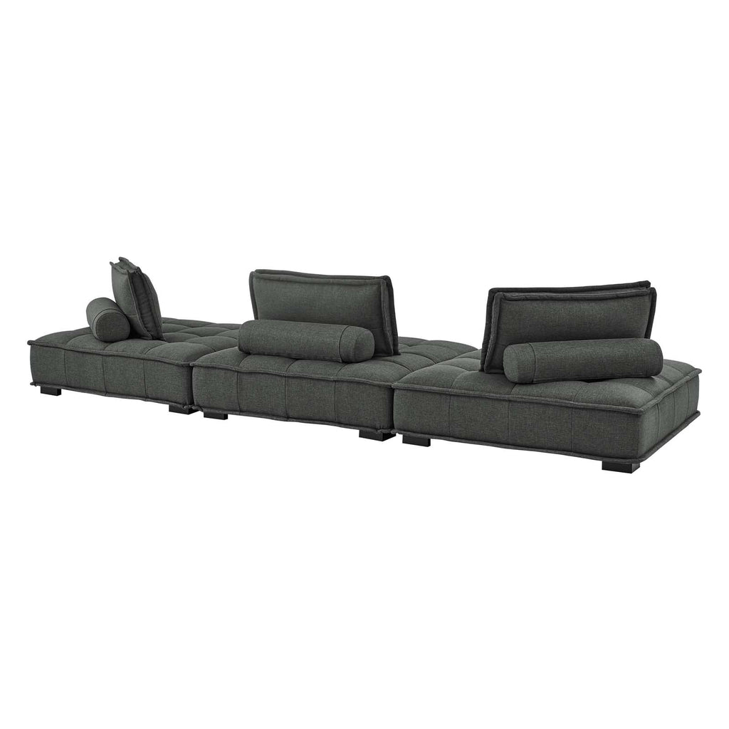 Saunter 3-Piece Tufted Fabric Fabric Sofa by Modway