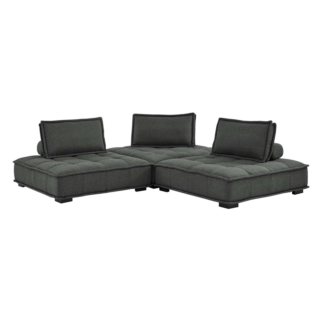 Saunter 3-Piece Tufted Fabric Fabric Sofa by Modway