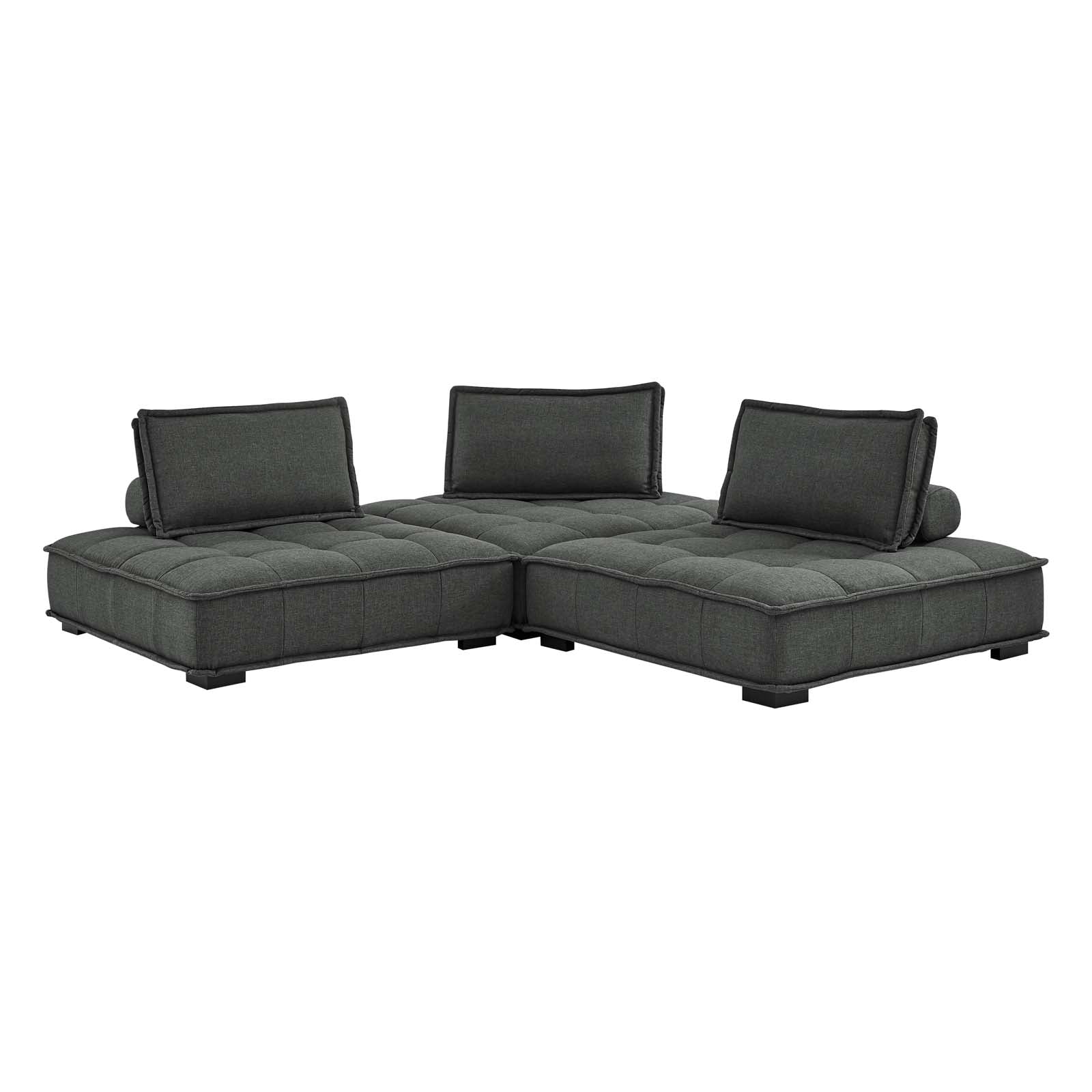 Saunter 3-Piece Tufted Fabric Fabric Sofa by Modway