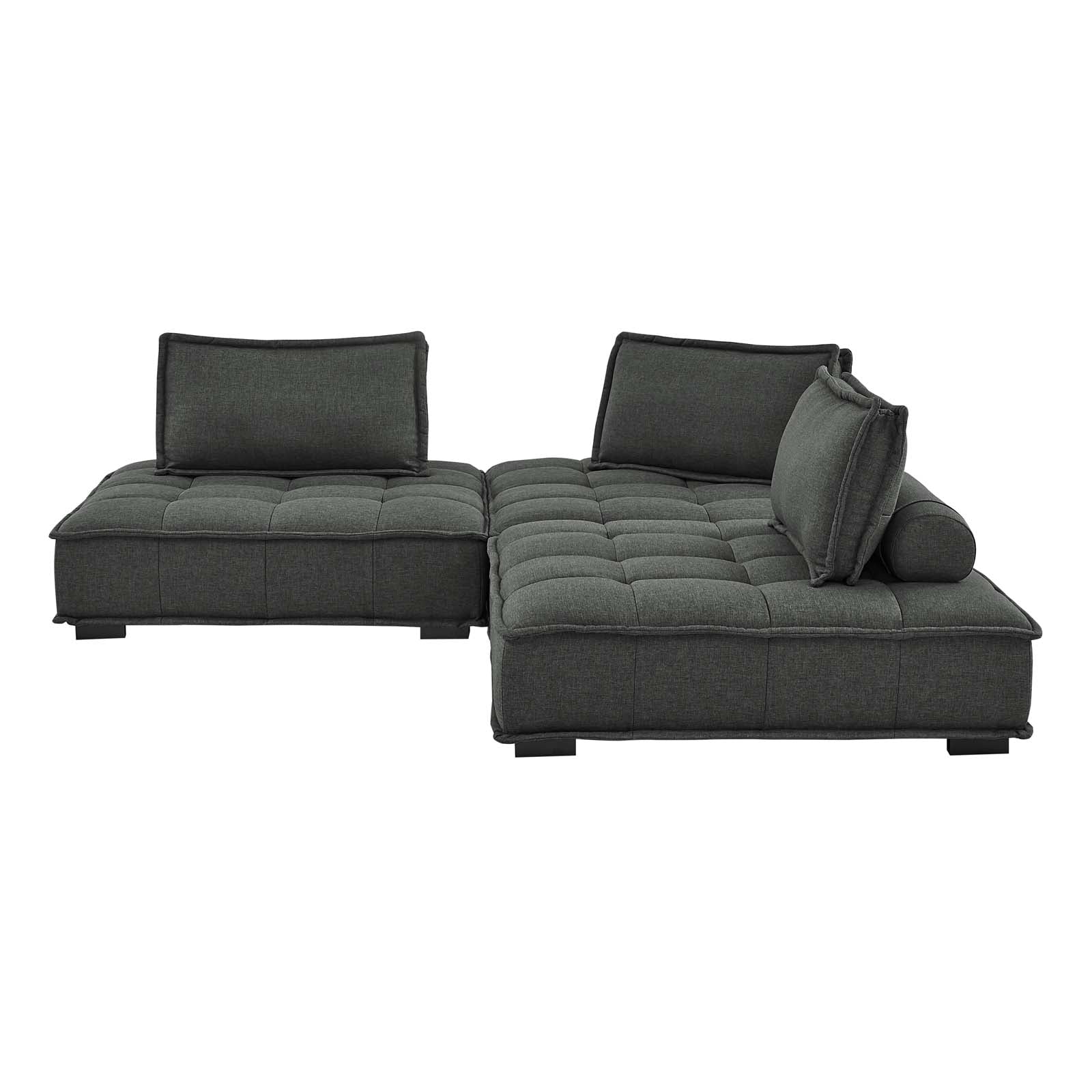 Saunter 3-Piece Tufted Fabric Fabric Sofa by Modway