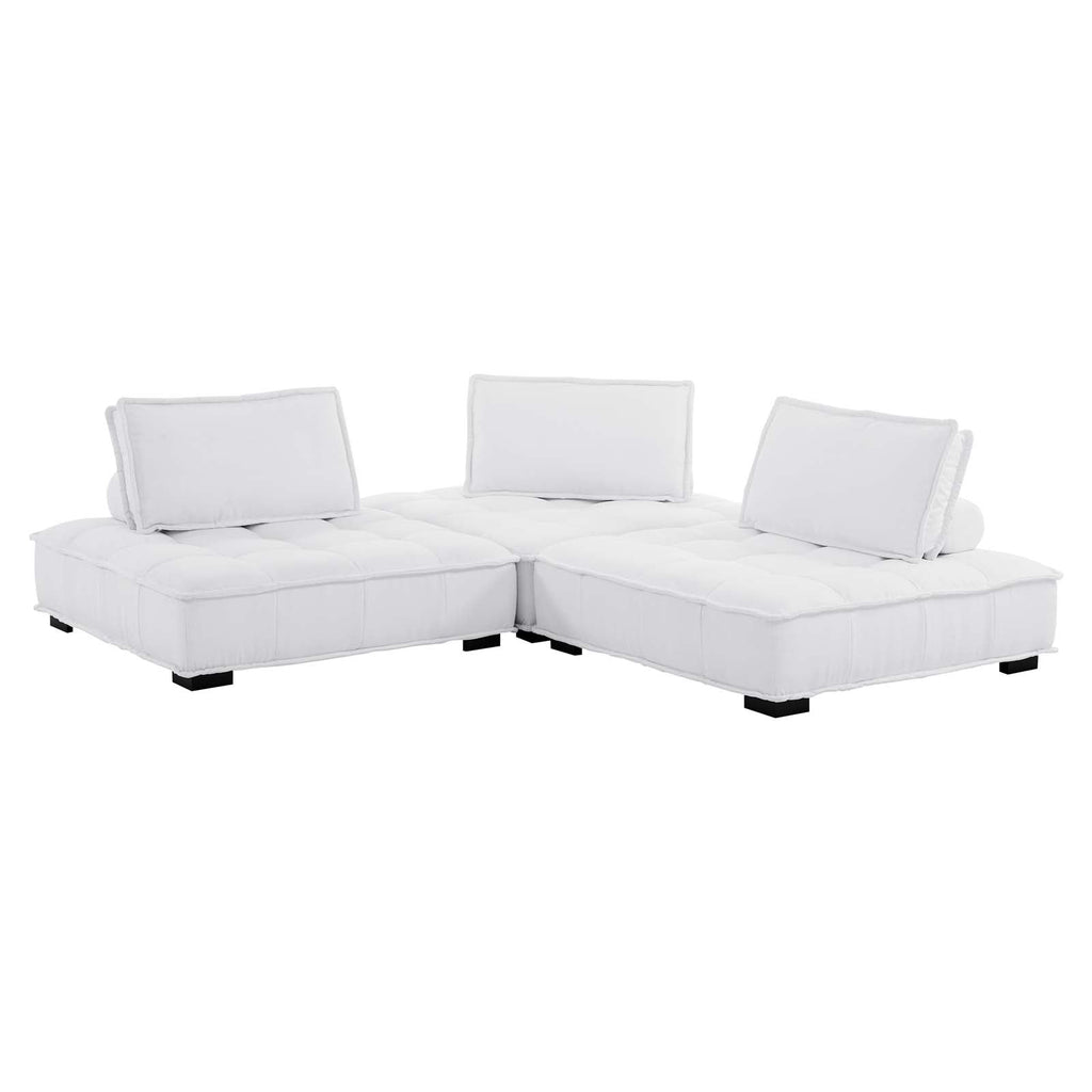 Saunter 3-Piece Tufted Fabric Fabric Sofa by Modway