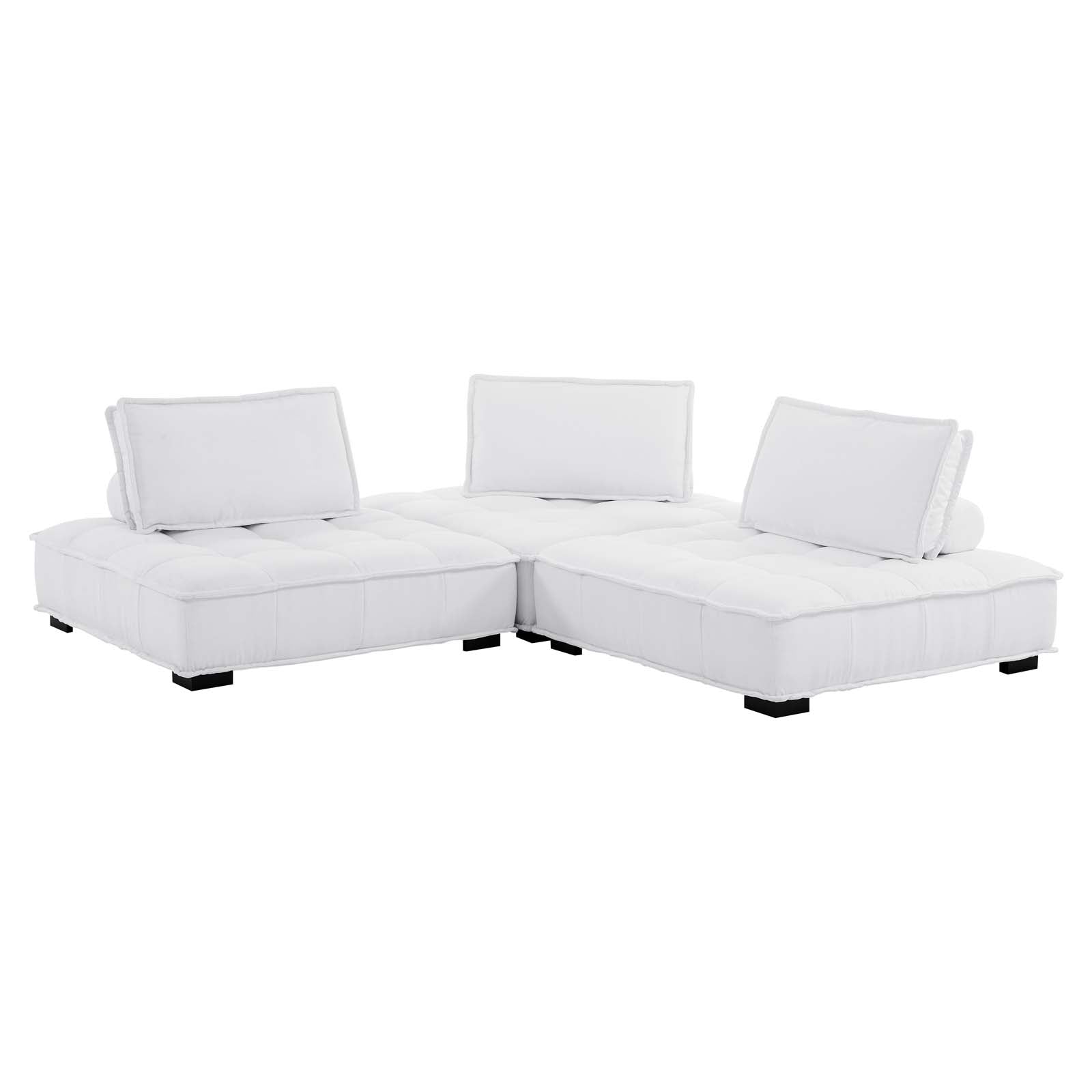Saunter 3-Piece Tufted Fabric Fabric Sofa by Modway