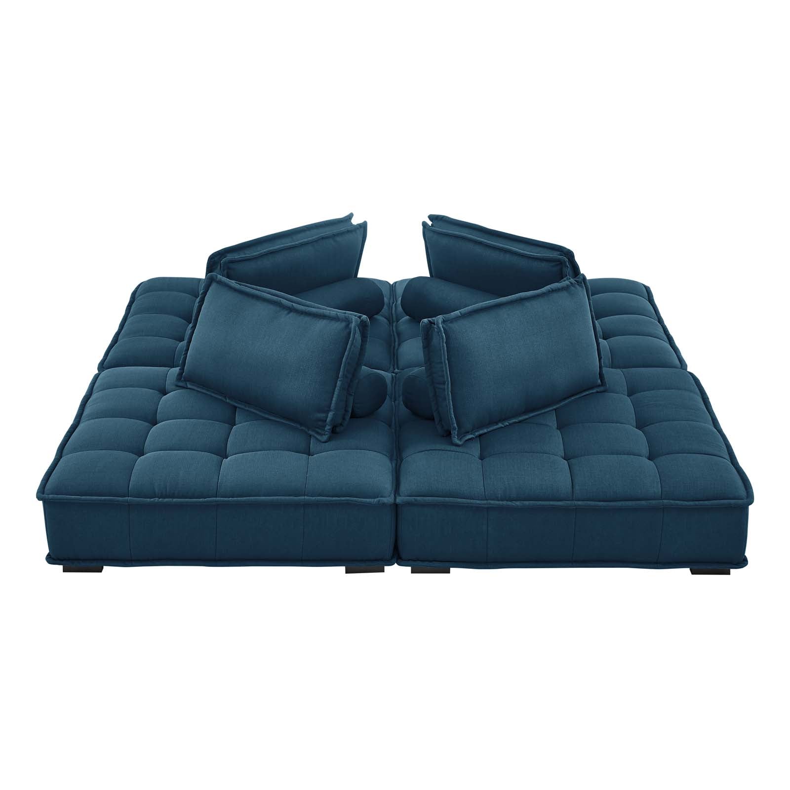 Saunter 4-Piece Tufted Fabric Fabric Sectional Sofa by Modway