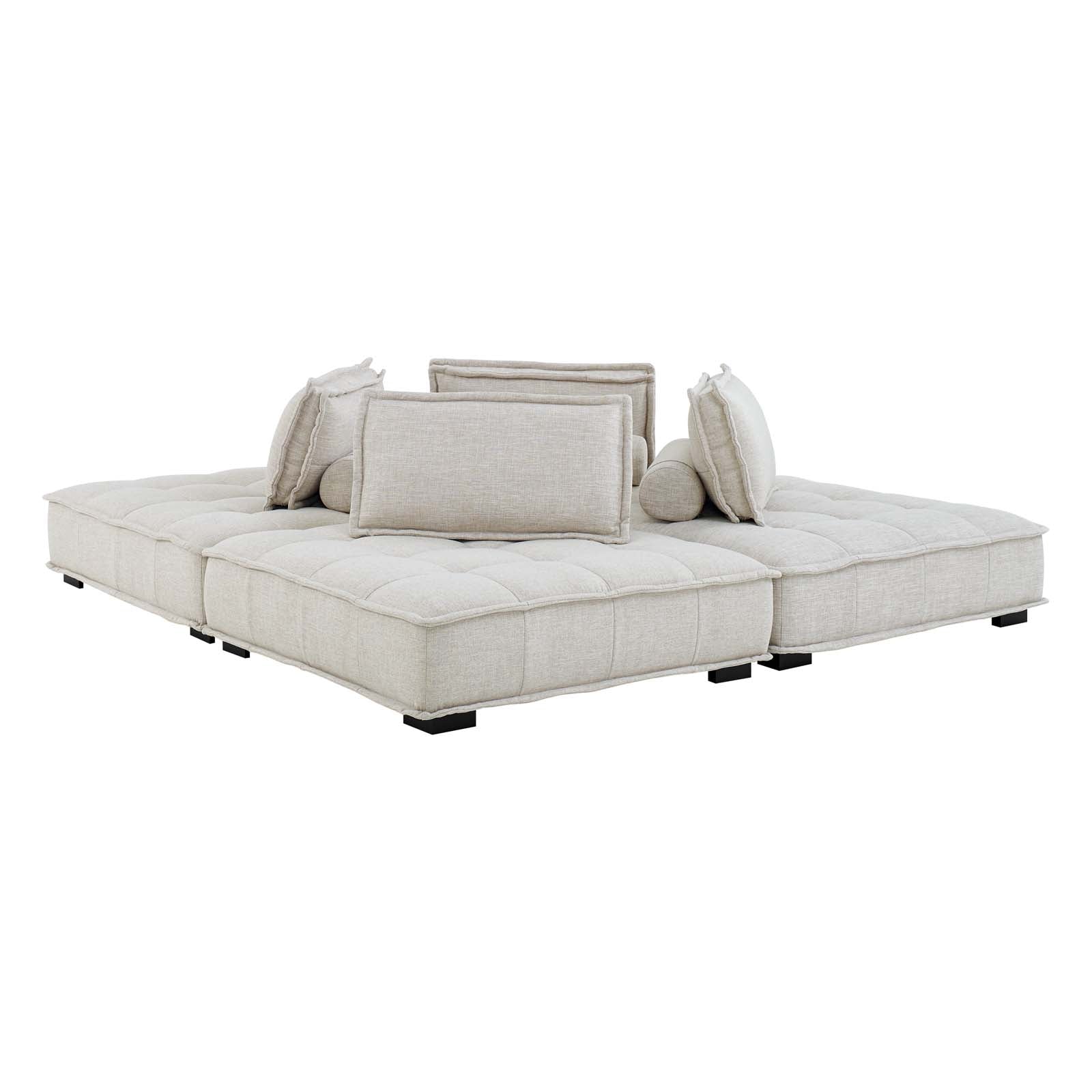 Saunter 4-Piece Tufted Fabric Fabric Sectional Sofa by Modway