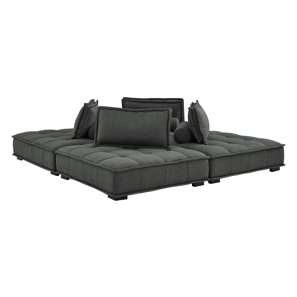 Saunter 4-Piece Tufted Fabric Fabric Sectional Sofa by Modway