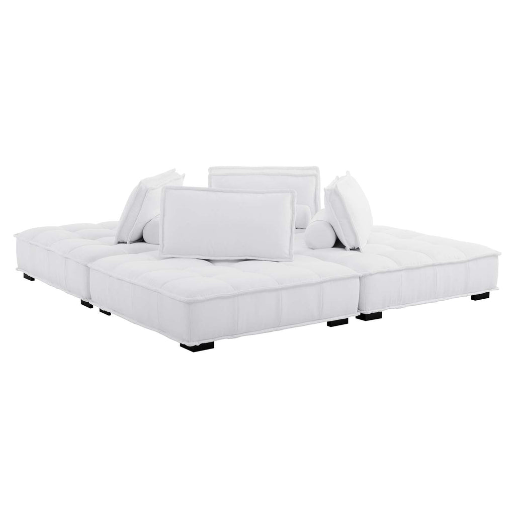 Saunter 4-Piece Tufted Fabric Fabric Sectional Sofa by Modway