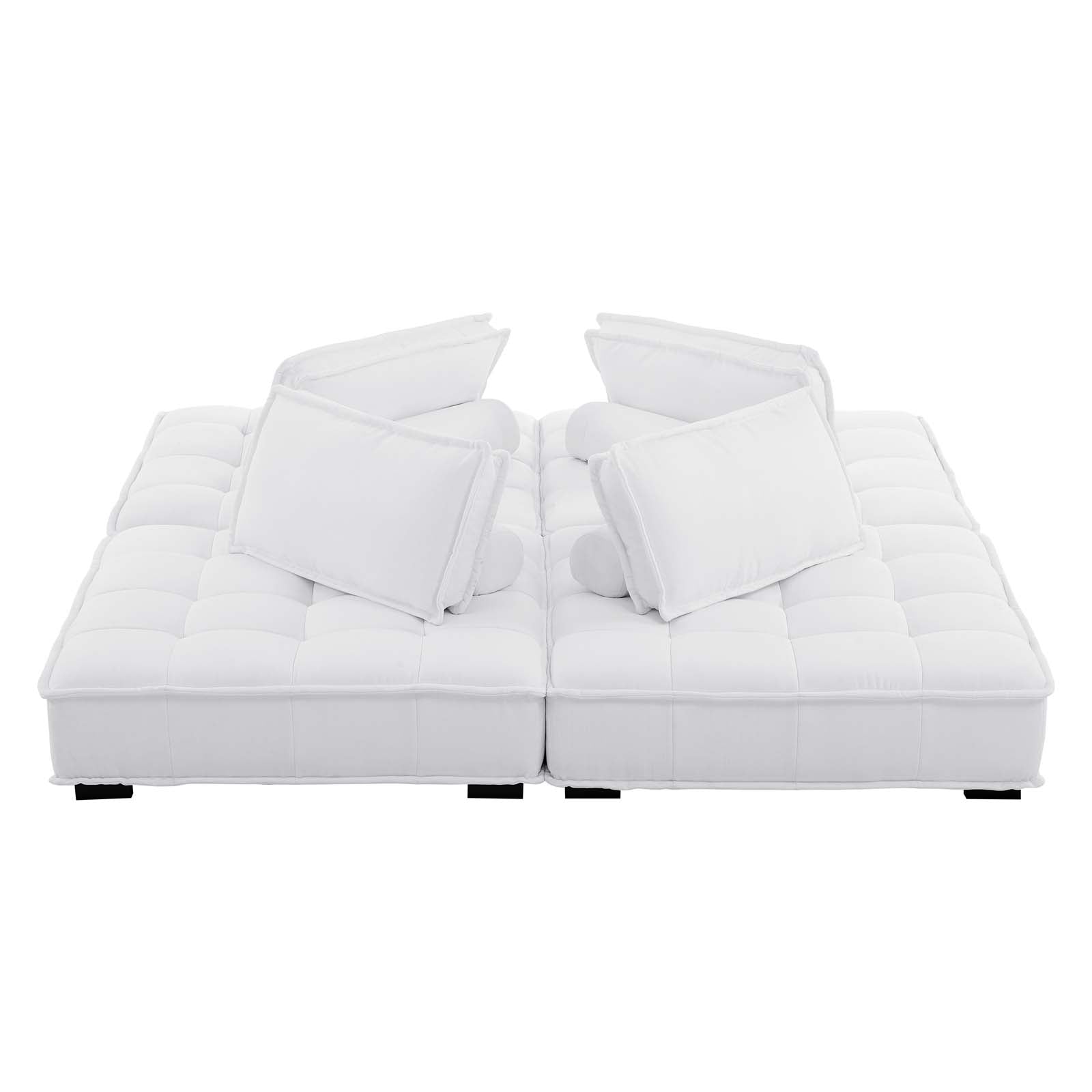 Saunter 4-Piece Tufted Fabric Fabric Sectional Sofa by Modway