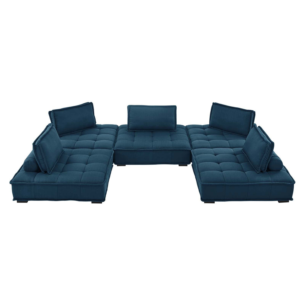 Saunter 5-Piece Tufted Fabric Fabric Sectional Sofa by Modway