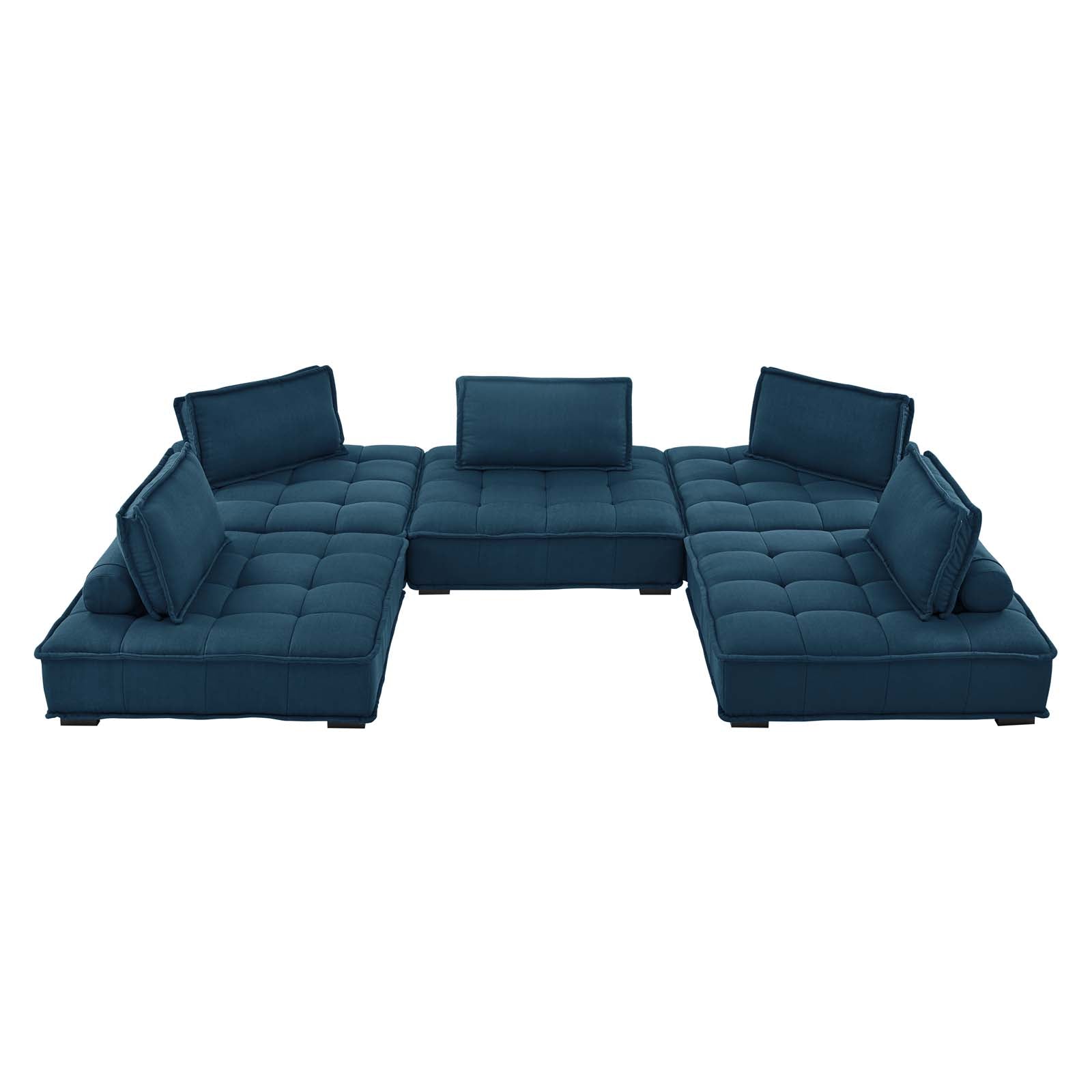Saunter 5-Piece Tufted Fabric Fabric Sectional Sofa by Modway
