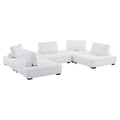 Saunter 5-Piece Tufted Fabric Fabric Sectional Sofa by Modway