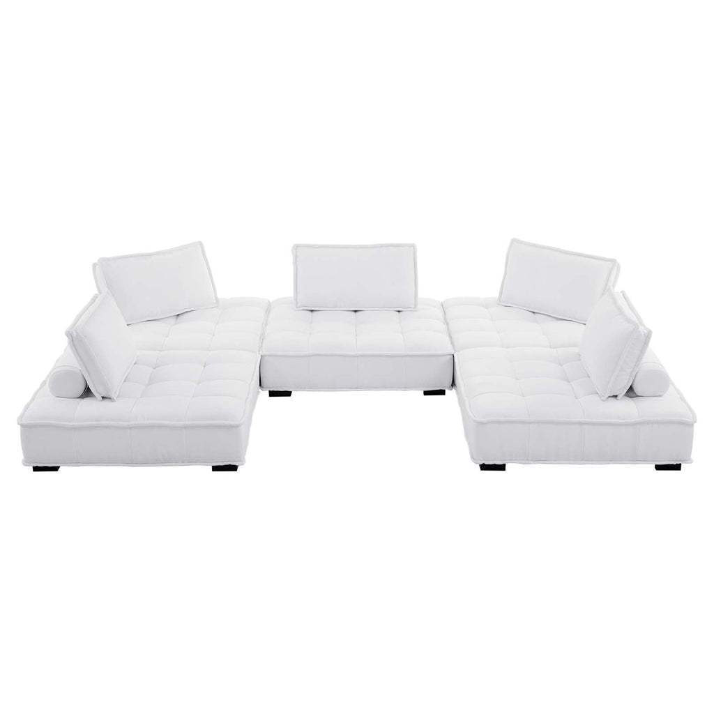 Saunter 5-Piece Tufted Fabric Fabric Sectional Sofa by Modway