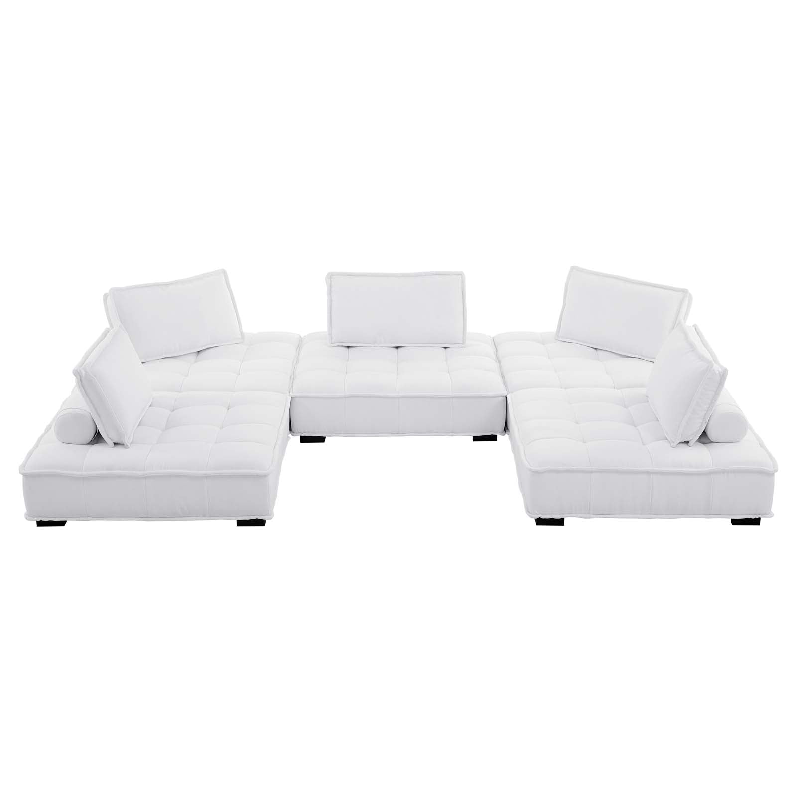 Saunter 5-Piece Tufted Fabric Fabric Sectional Sofa by Modway