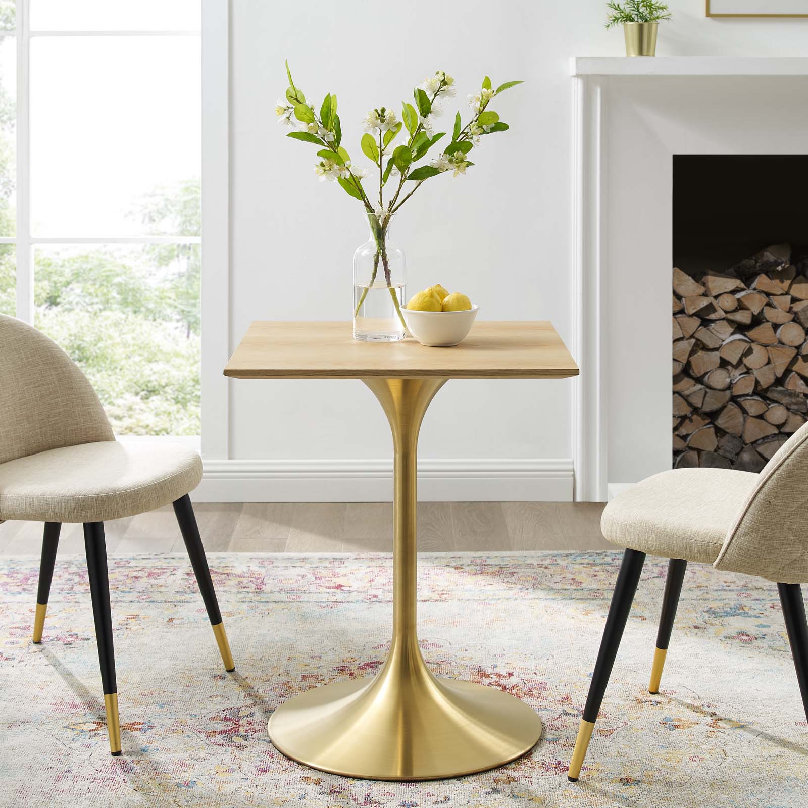 Lippa 24" Square Wood Dining Table by Modway