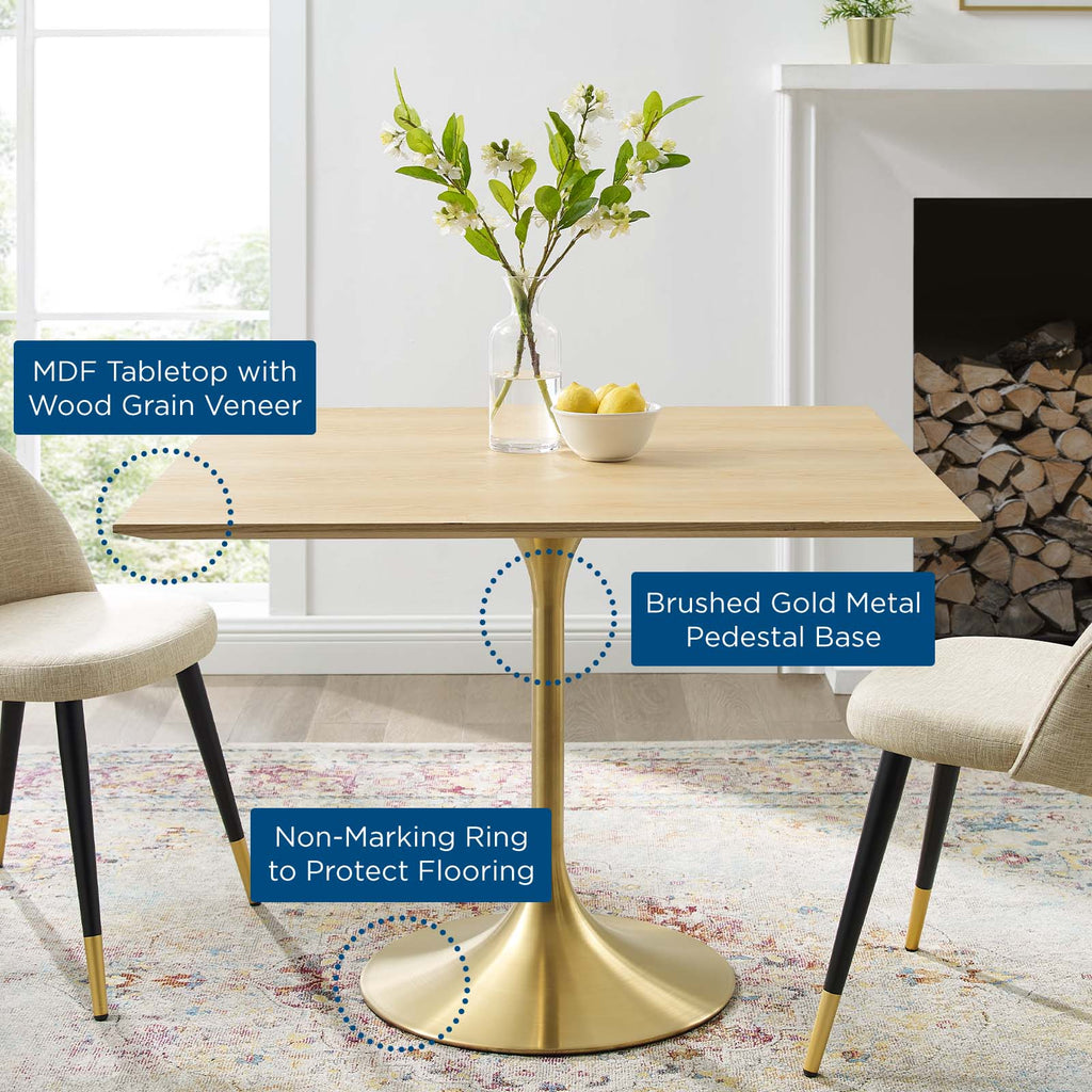 Lippa 36" Square Wood Dining Table Ê by Modway