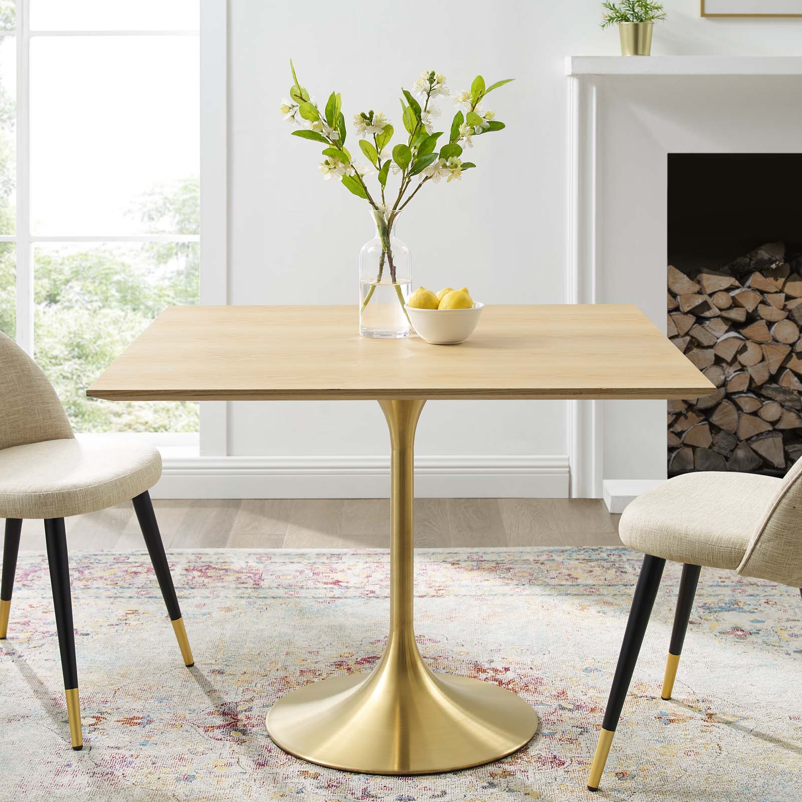 Lippa 36" Square Wood Dining Table Ê by Modway