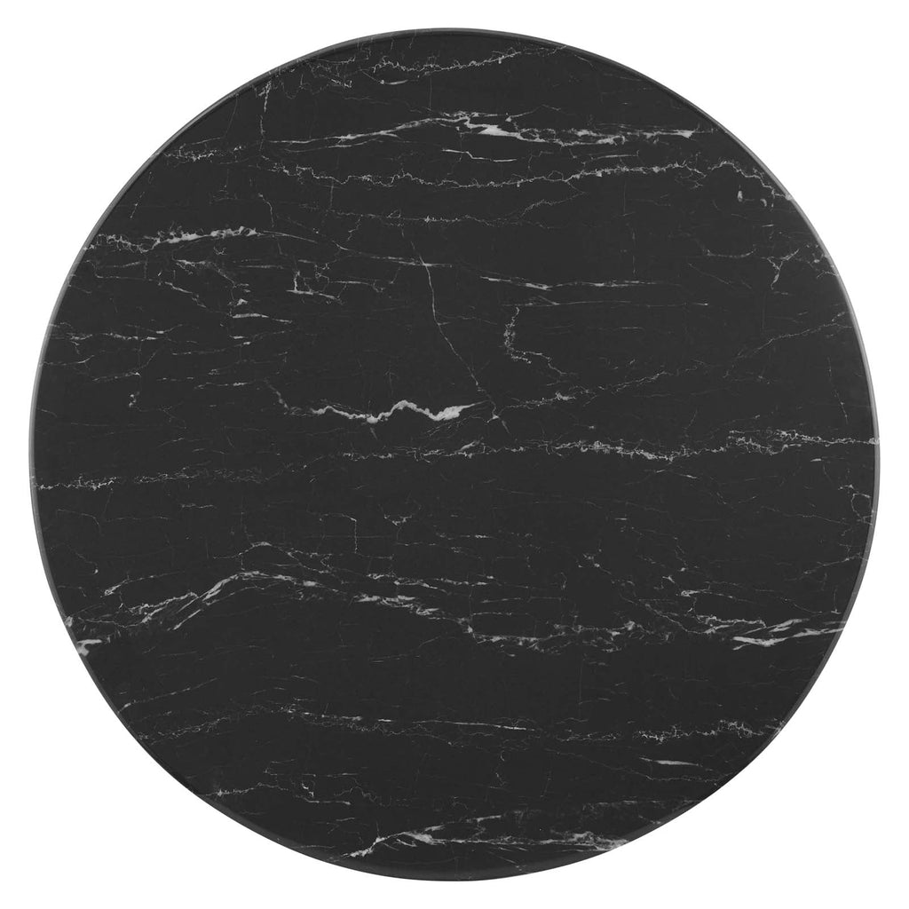Lippa 28" Round Faux Marble Dining Table by Modway