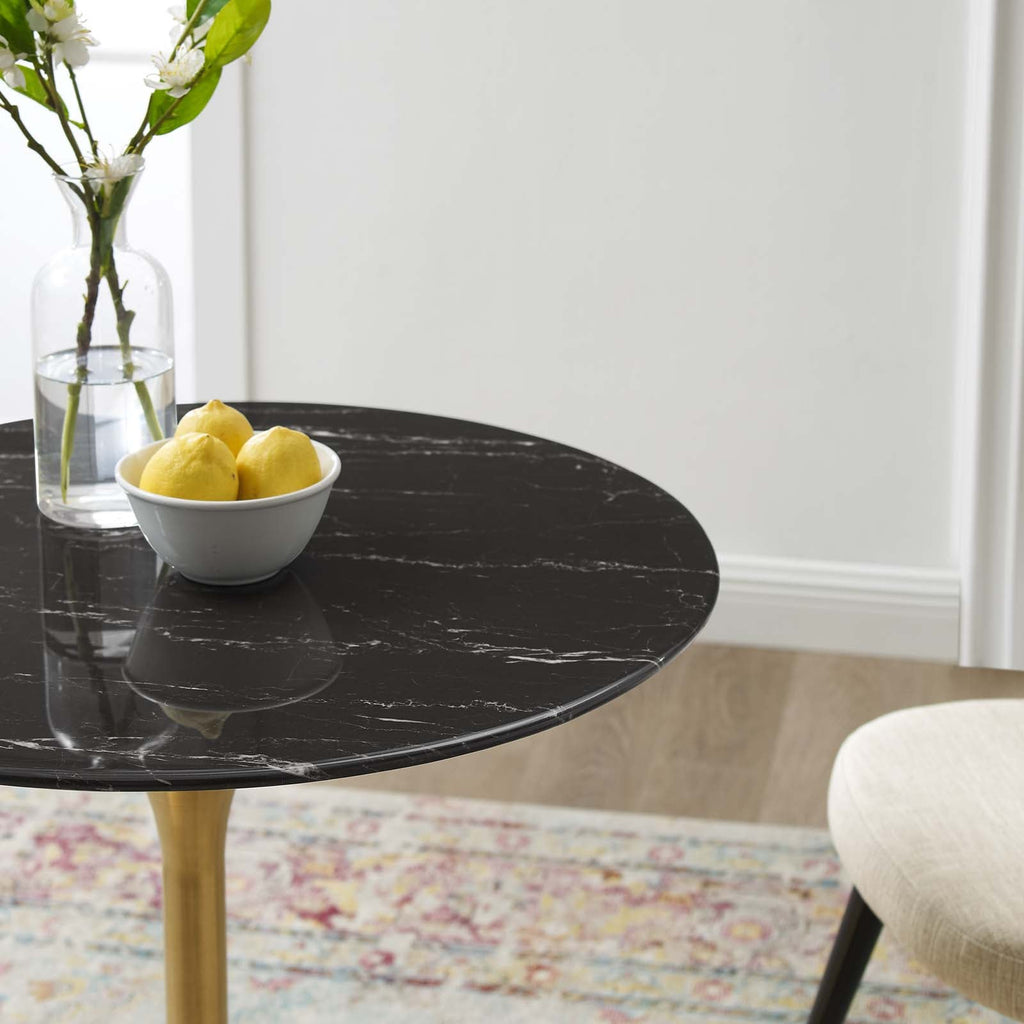 Lippa 28" Round Faux Marble Dining Table by Modway