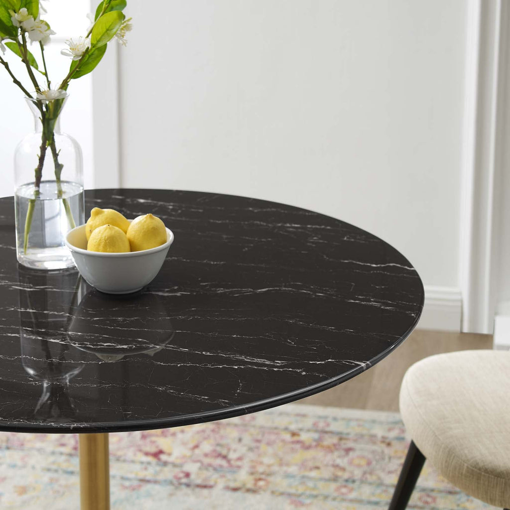 Lippa 36" Round Faux Marble Dining Table by Modway