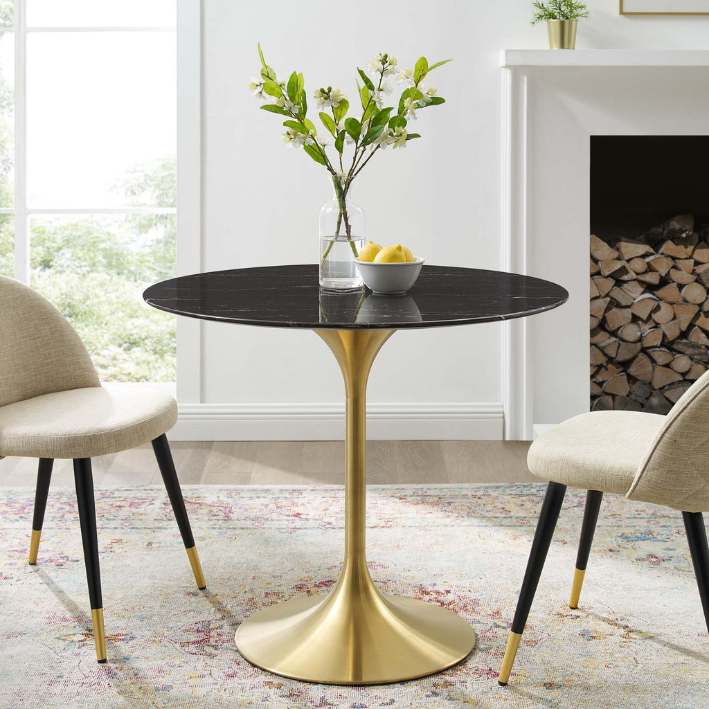 Lippa 36" Round Faux Marble Dining Table by Modway