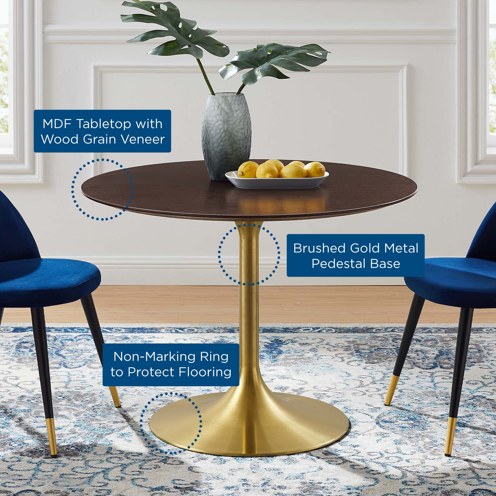 Lippa 40" Round Wood Dining Table by Modway