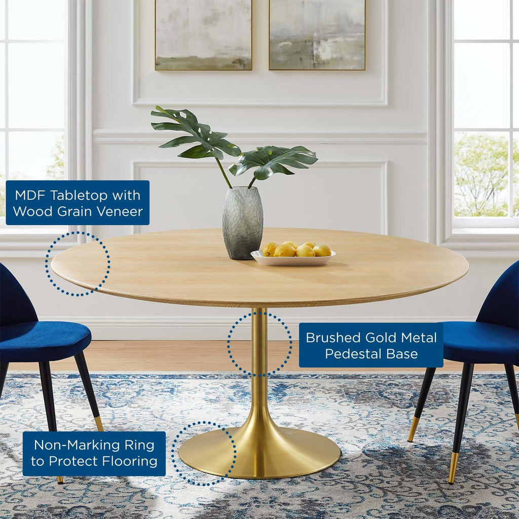 Lippa 60" Round Wood Dining Table by Modway