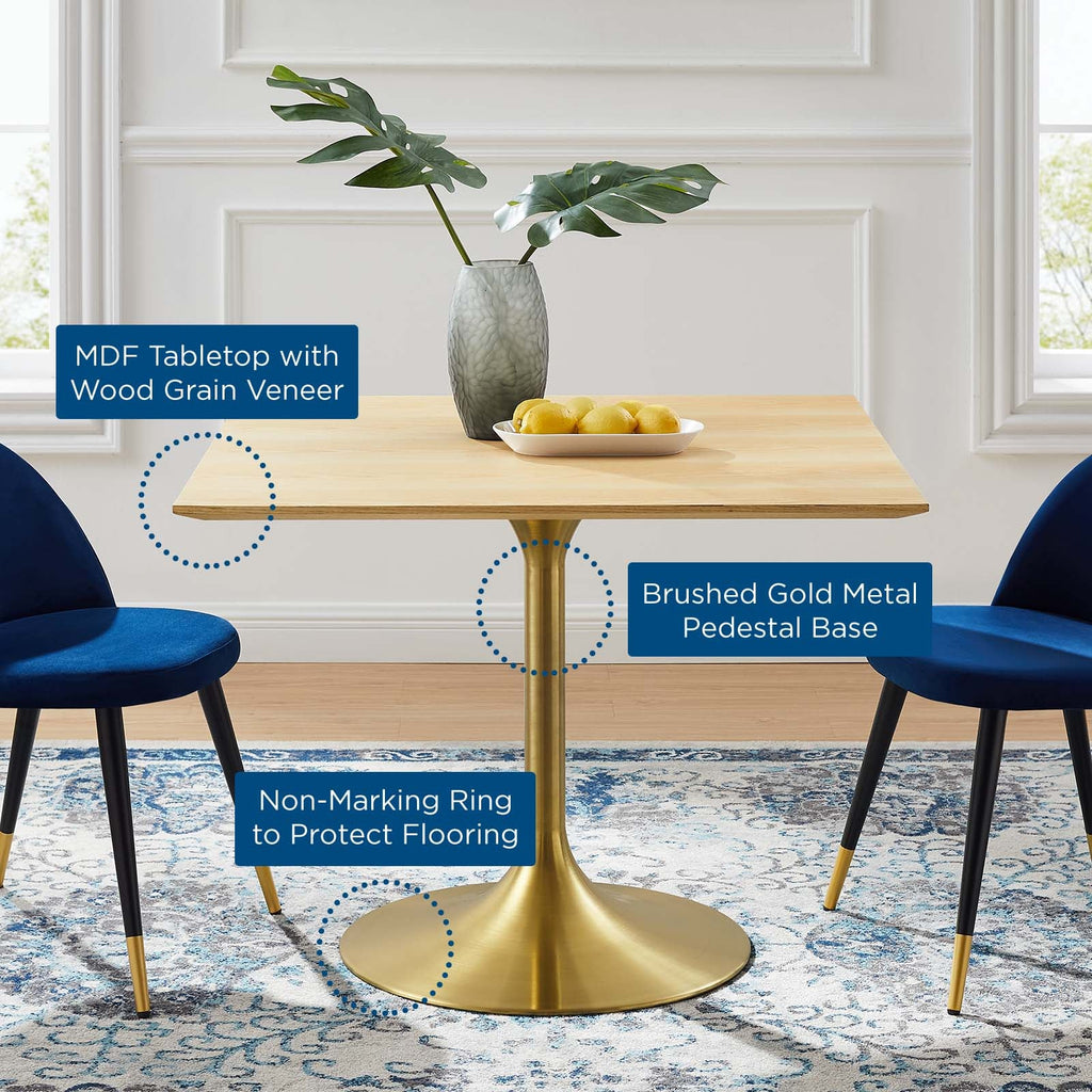 Lippa 40" Square Wood Dining Table by Modway