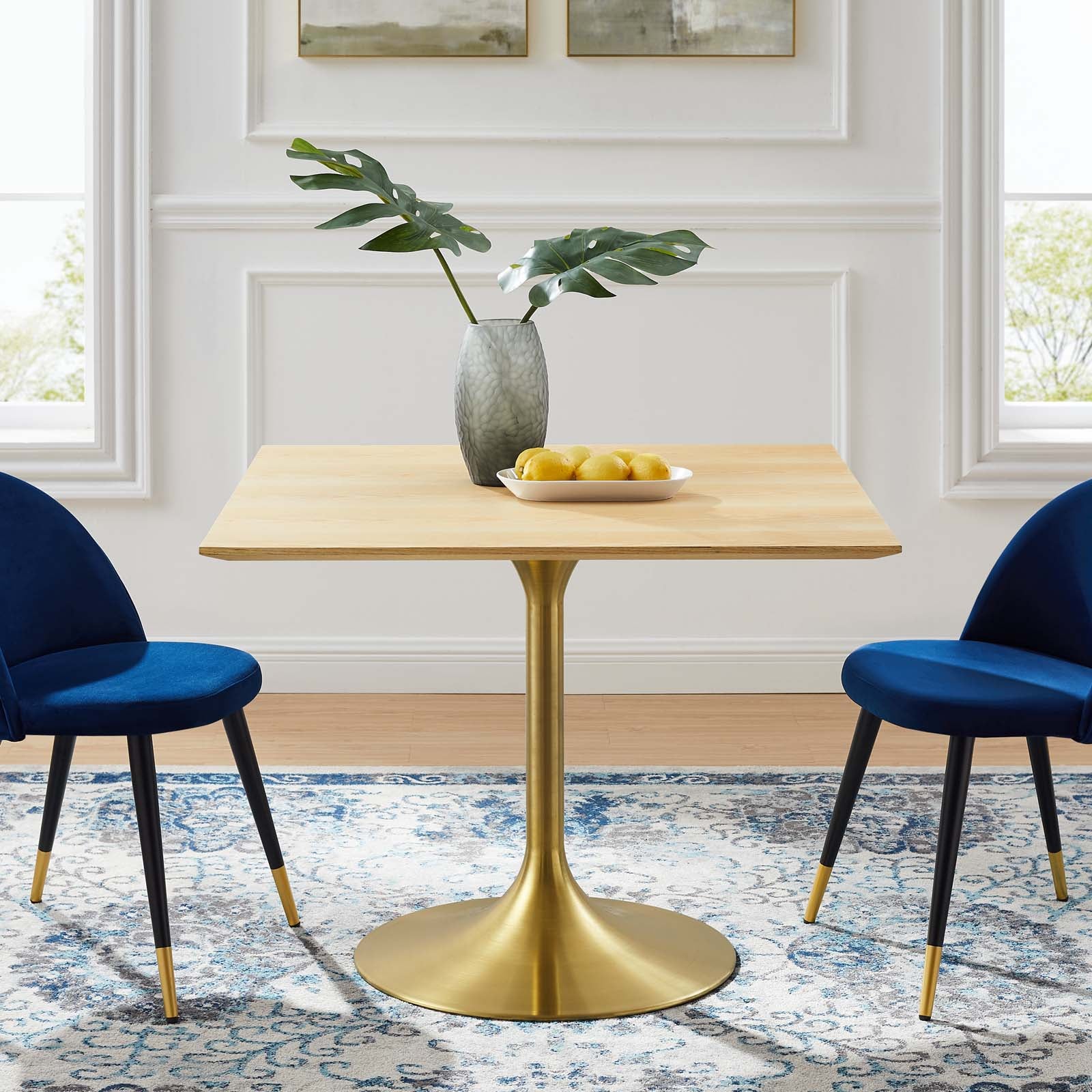 Lippa 40" Square Wood Dining Table by Modway