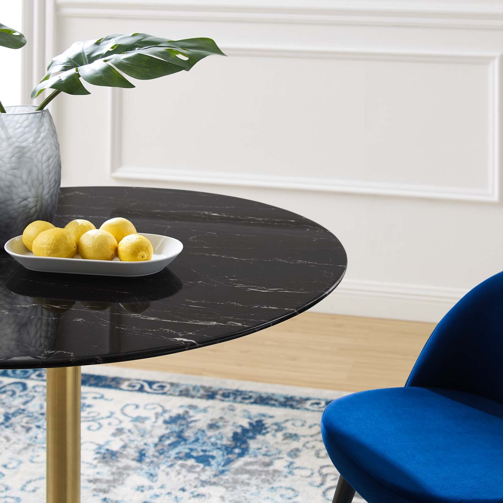 Lippa 40" Round Faux Marble Dining Table by Modway
