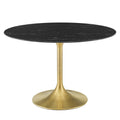 Lippa 48" Round Faux Marble Dining Table by Modway