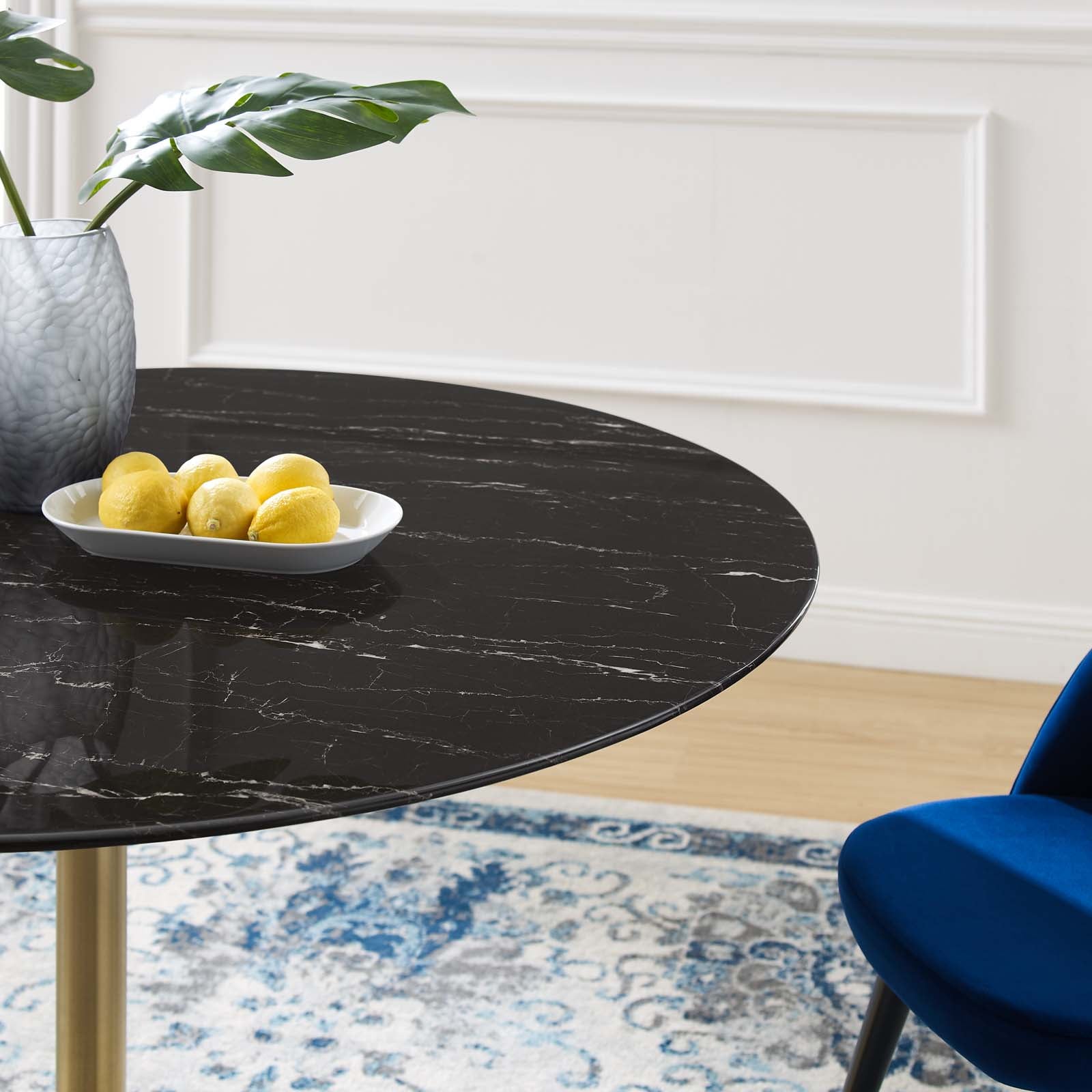 Lippa 48" Round Faux Marble Dining Table by Modway