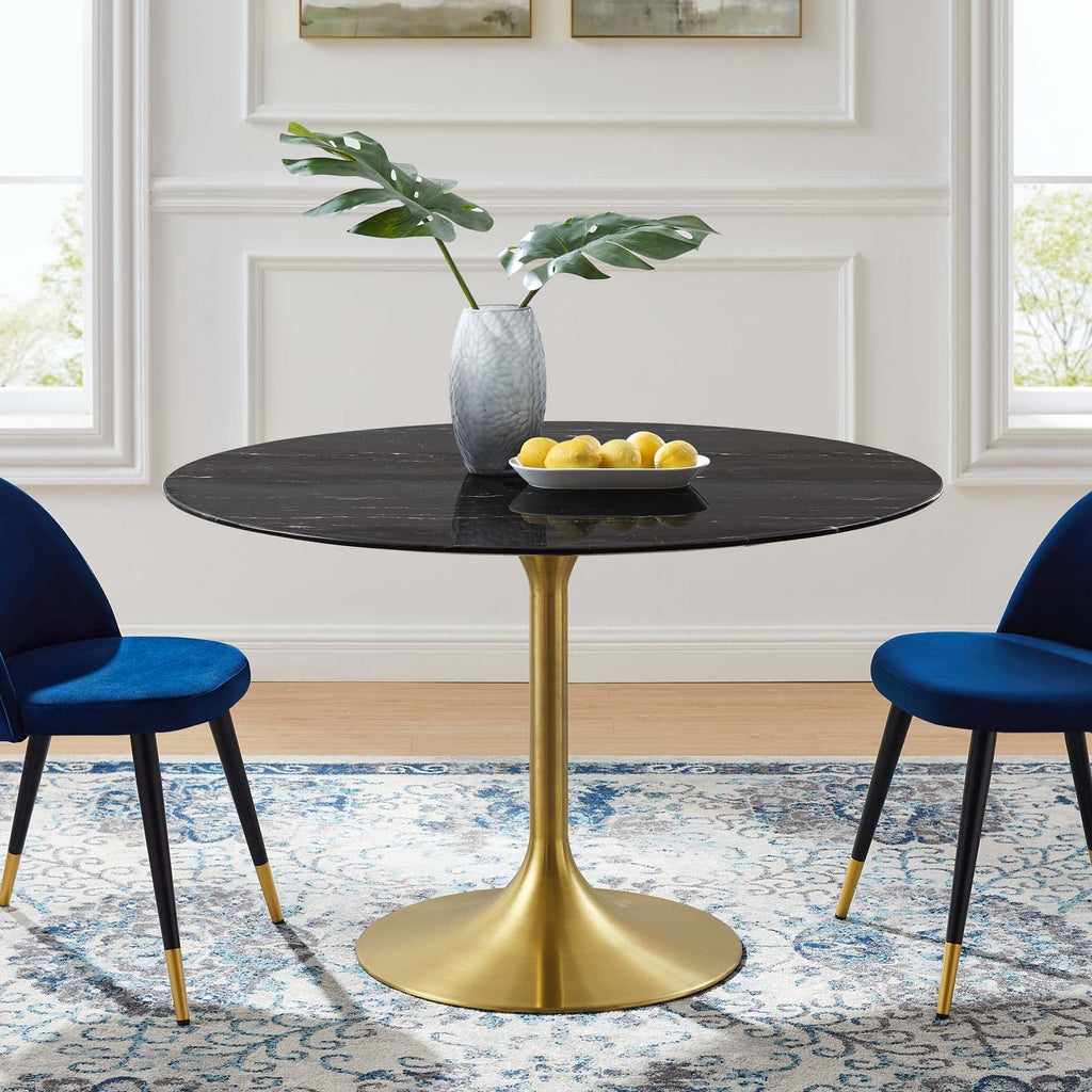 Lippa 48" Round Faux Marble Dining Table by Modway