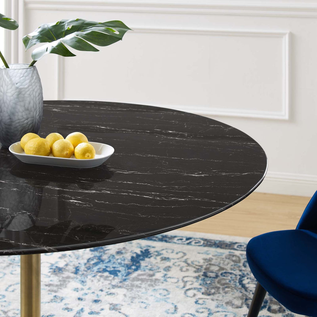 Lippa 54" Round Faux Marble Dining Table by Modway