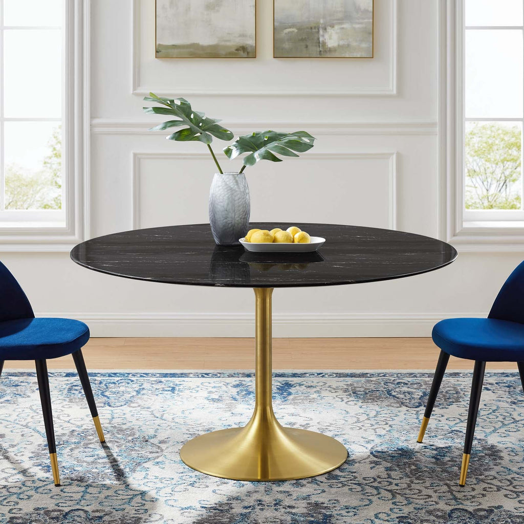 Lippa 54" Round Faux Marble Dining Table by Modway