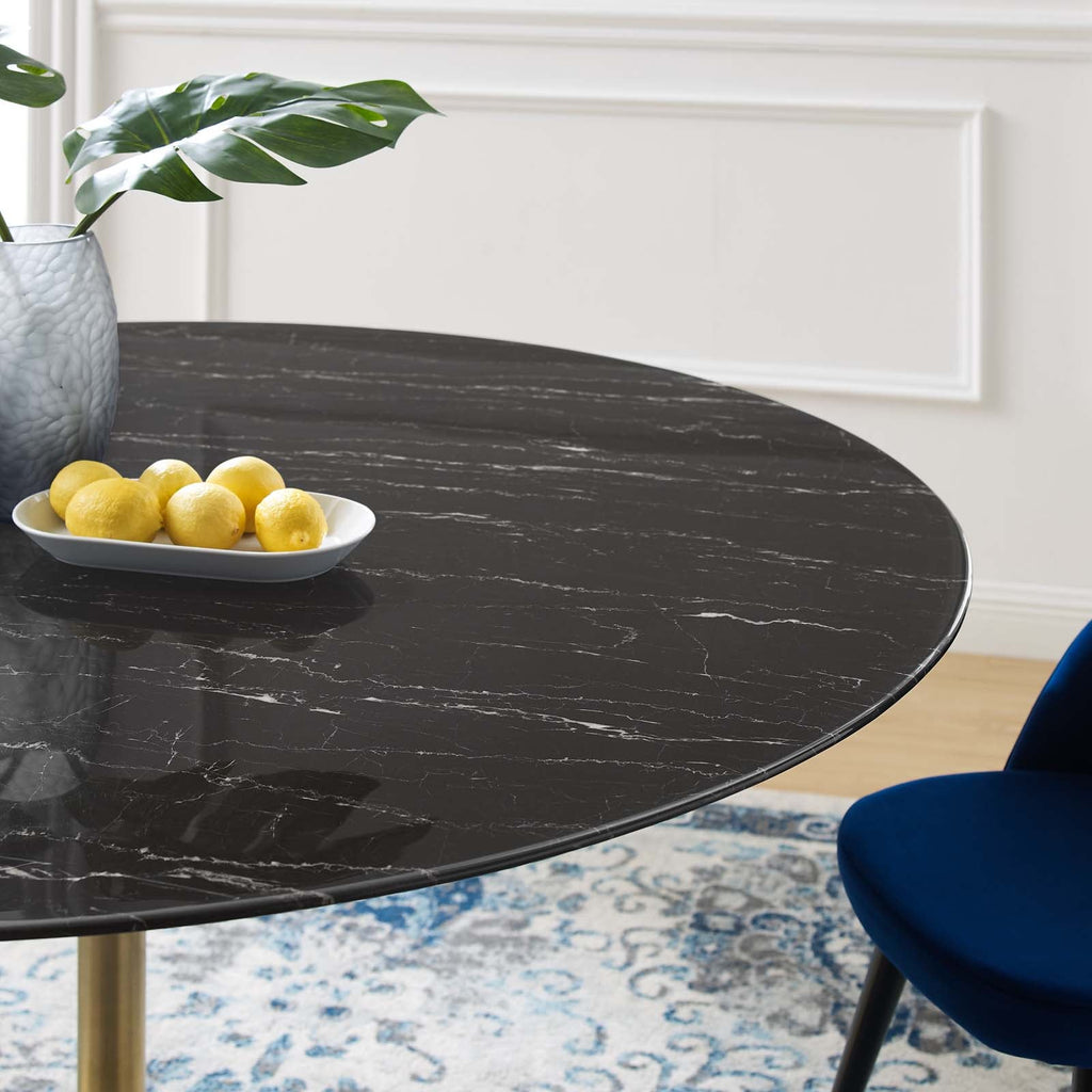 Lippa 60" Round Faux Marble Dining Table by Modway
