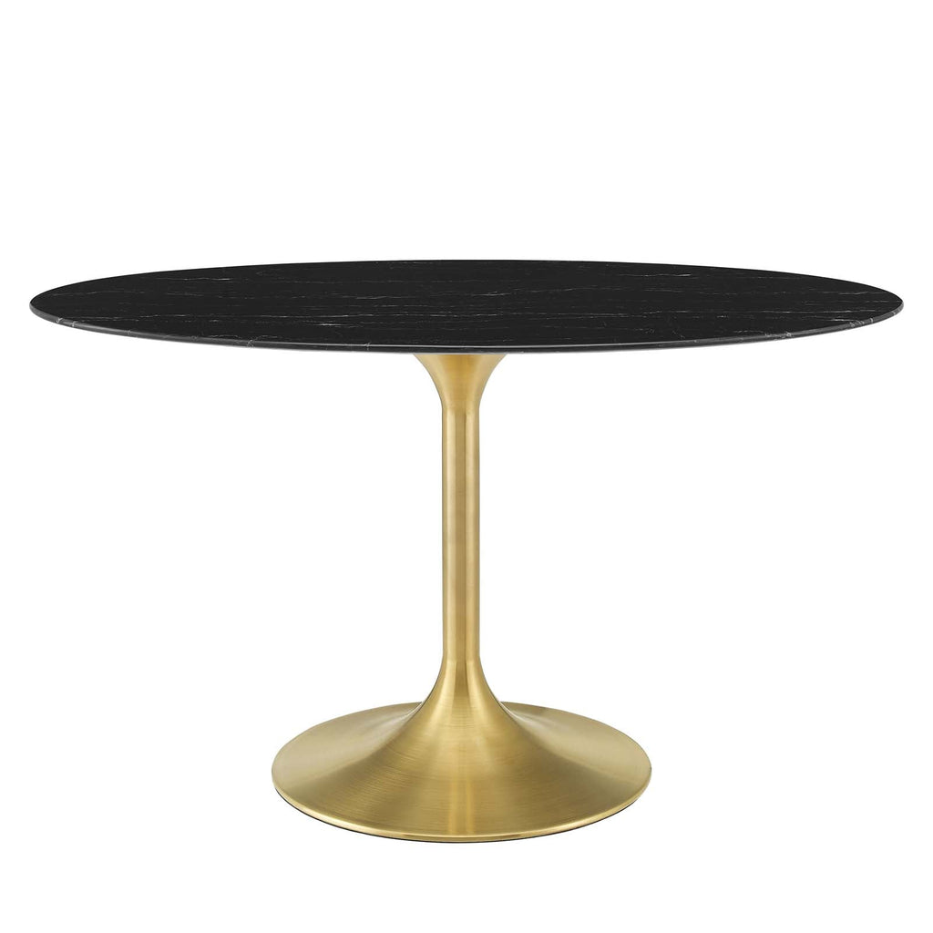 Lippa 54" Oval Faux Marble Dining Table by Modway