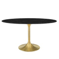 Lippa 60" Oval Faux Marble Dining Table by Modway