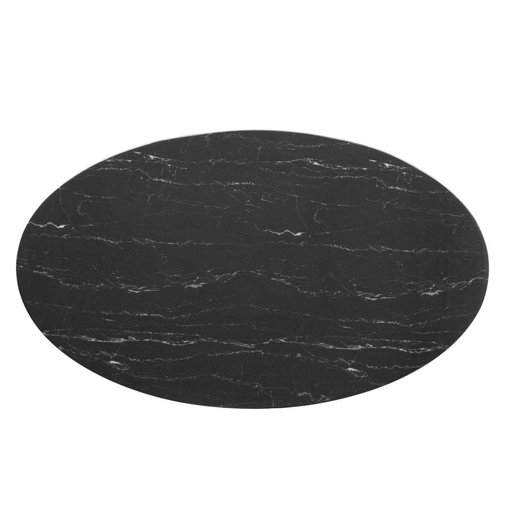 Lippa 60" Oval Faux Marble Dining Table by Modway