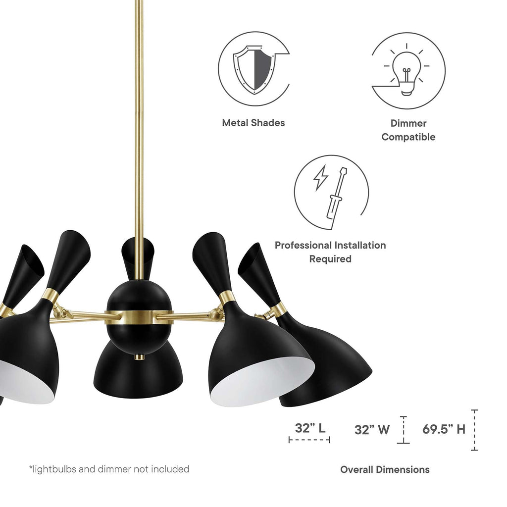 Declare 5-Light 6" Arm Pendant by Modway
