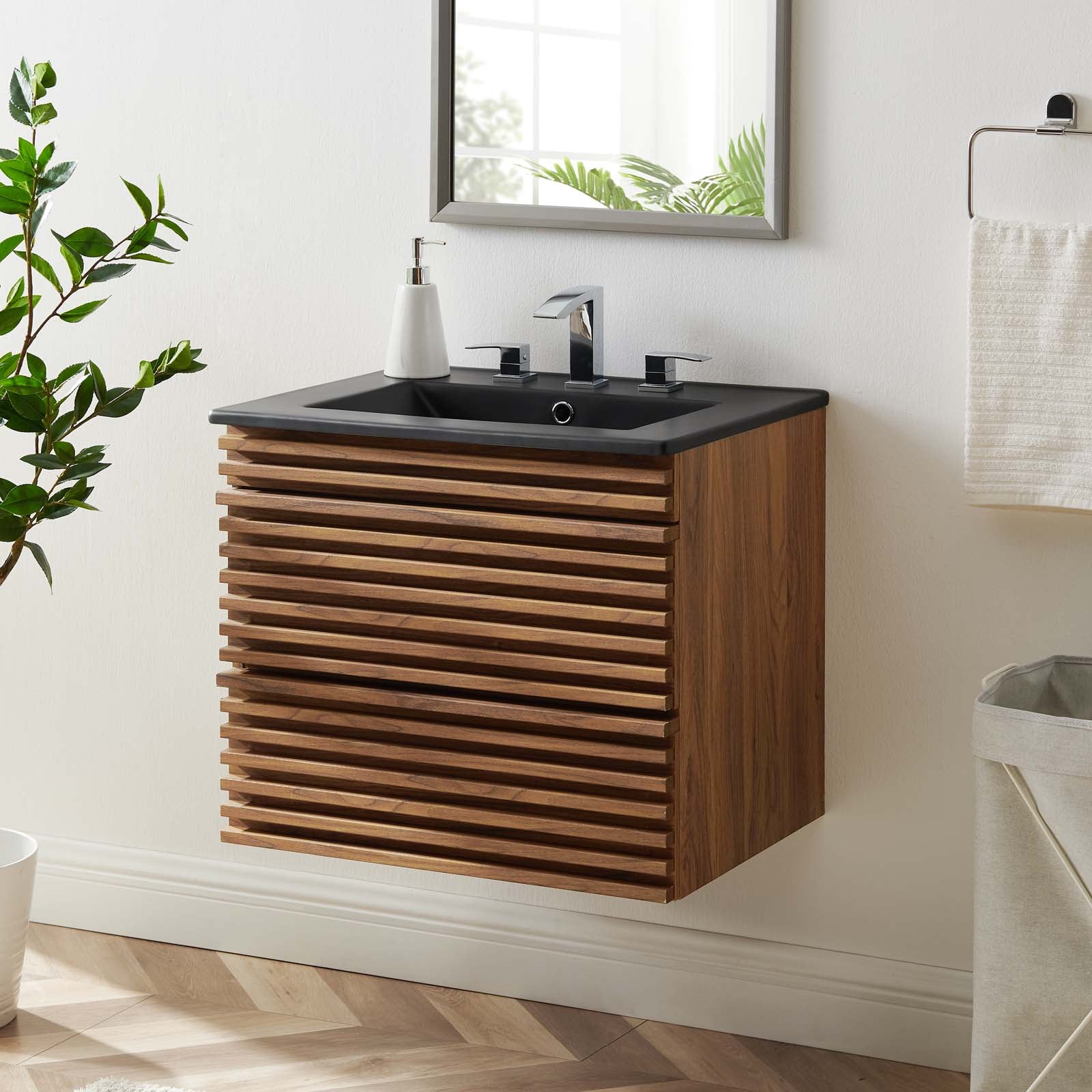 Render 24" Wall-Mount Bathroom Vanity by Modway