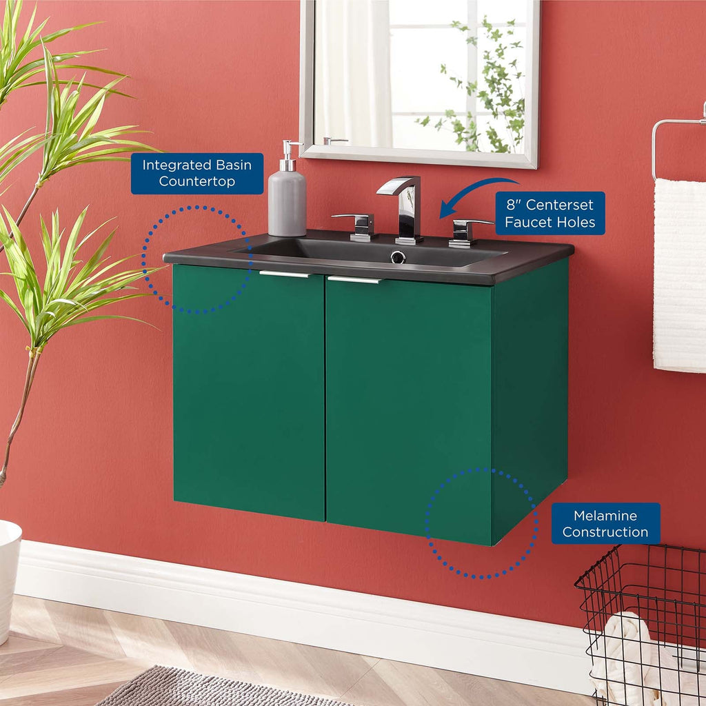 Maybelle 24" Wall-Mount Bathroom Vanity by Modway