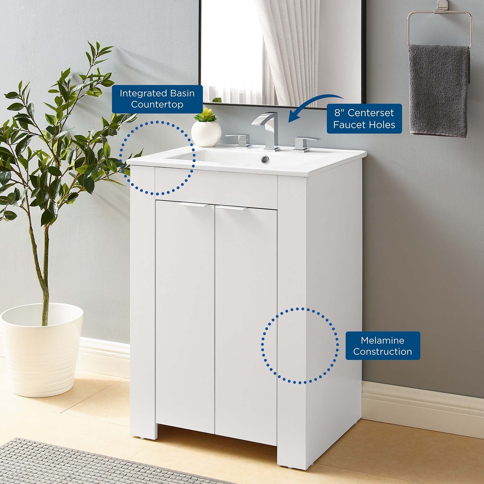 Maybelle 24" Bathroom Vanity by Modway