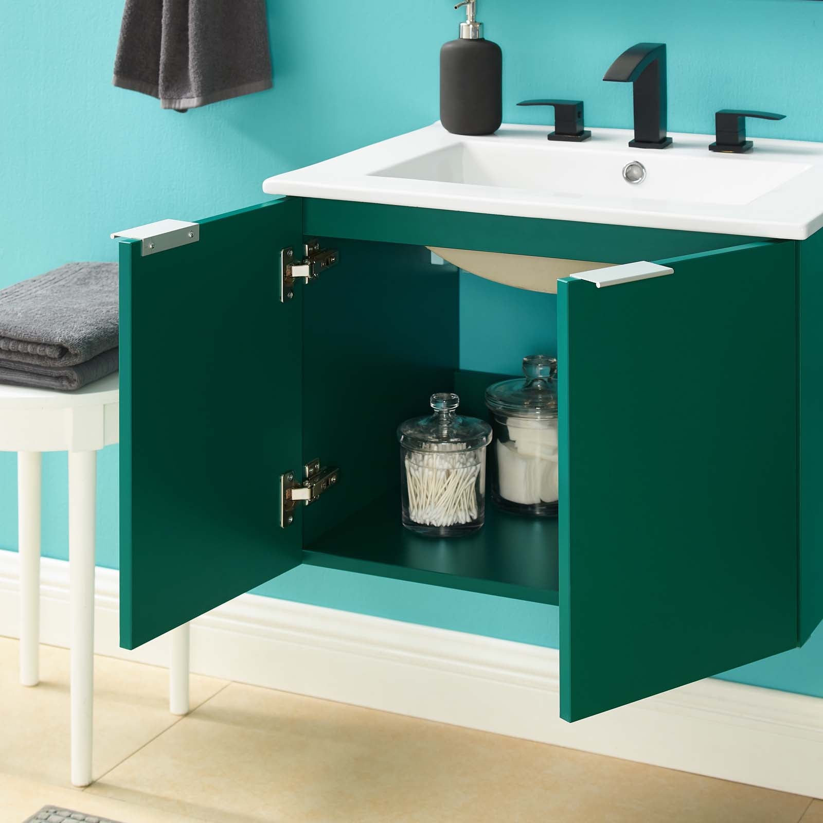 Maybelle 24" Wall-Mount Bathroom Vanity by Modway