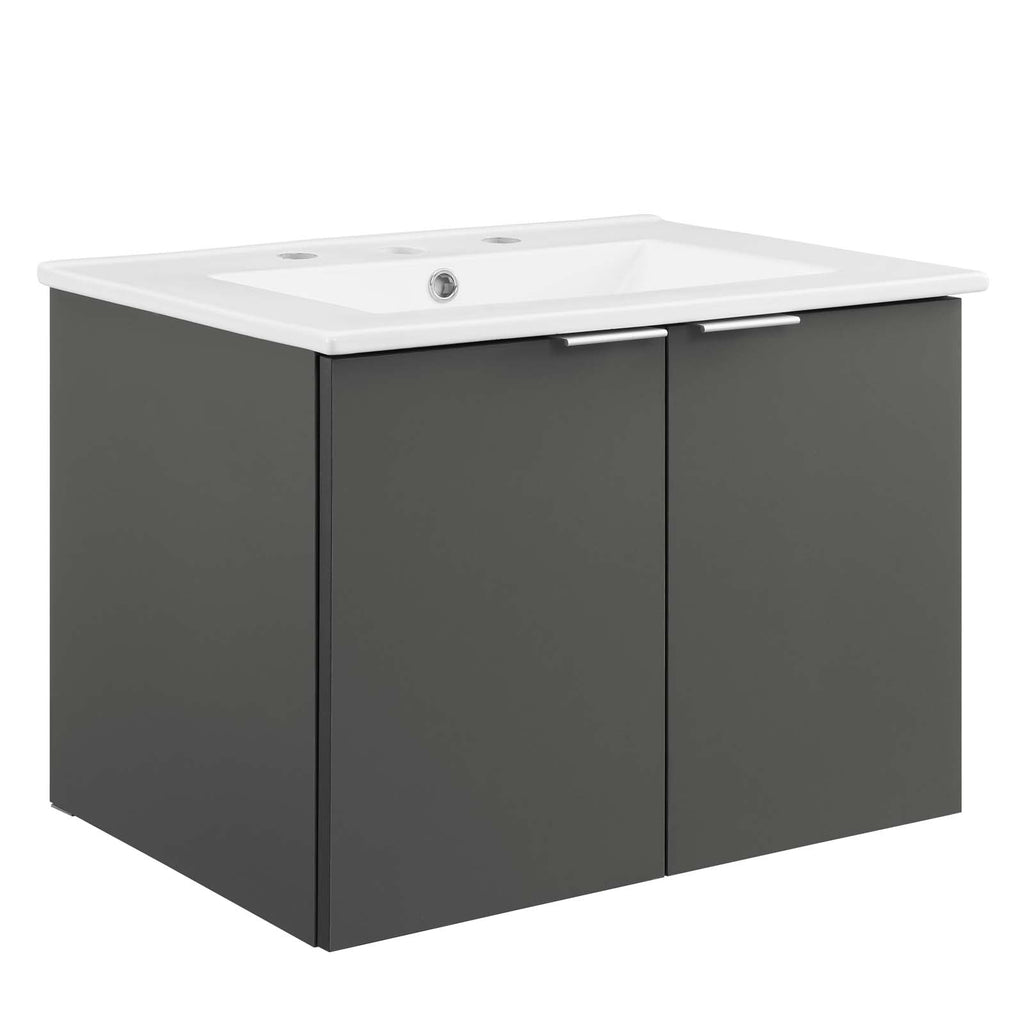 Maybelle 24" Wall-Mount Bathroom Vanity by Modway