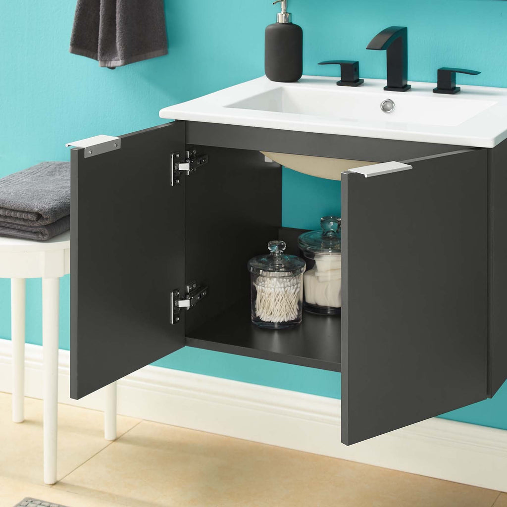 Maybelle 24" Wall-Mount Bathroom Vanity by Modway