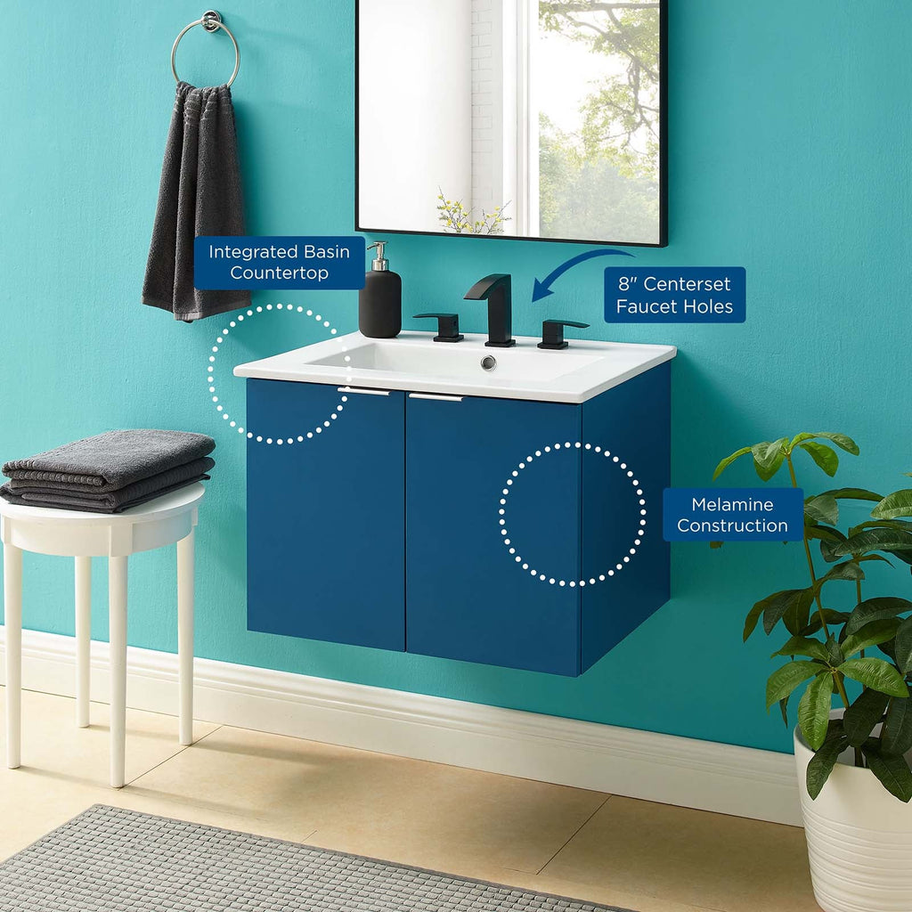 Maybelle 24" Wall-Mount Bathroom Vanity by Modway